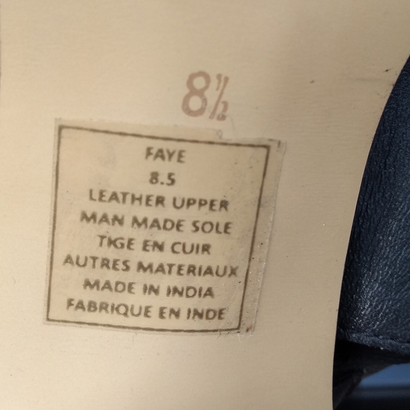 Women's Black Slingback Chunky Heel Sandals, Peep Toe, Size 8.5, Leather… - Picture 7 of 12